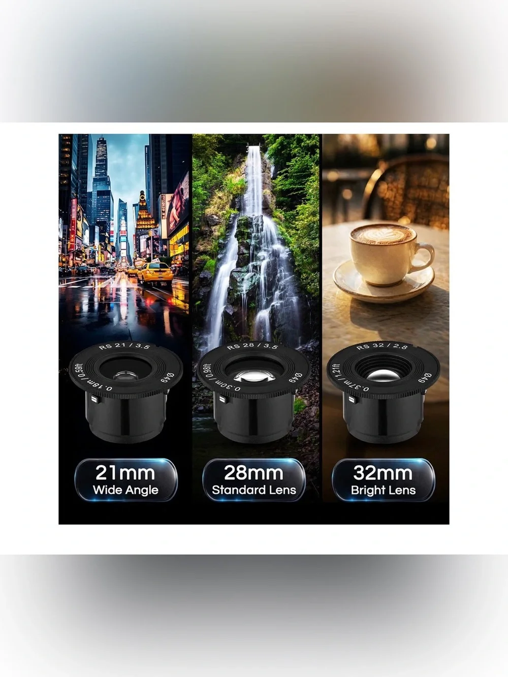Rokinon Remaster Slim AF Modular Wide Angle 3 Lens System